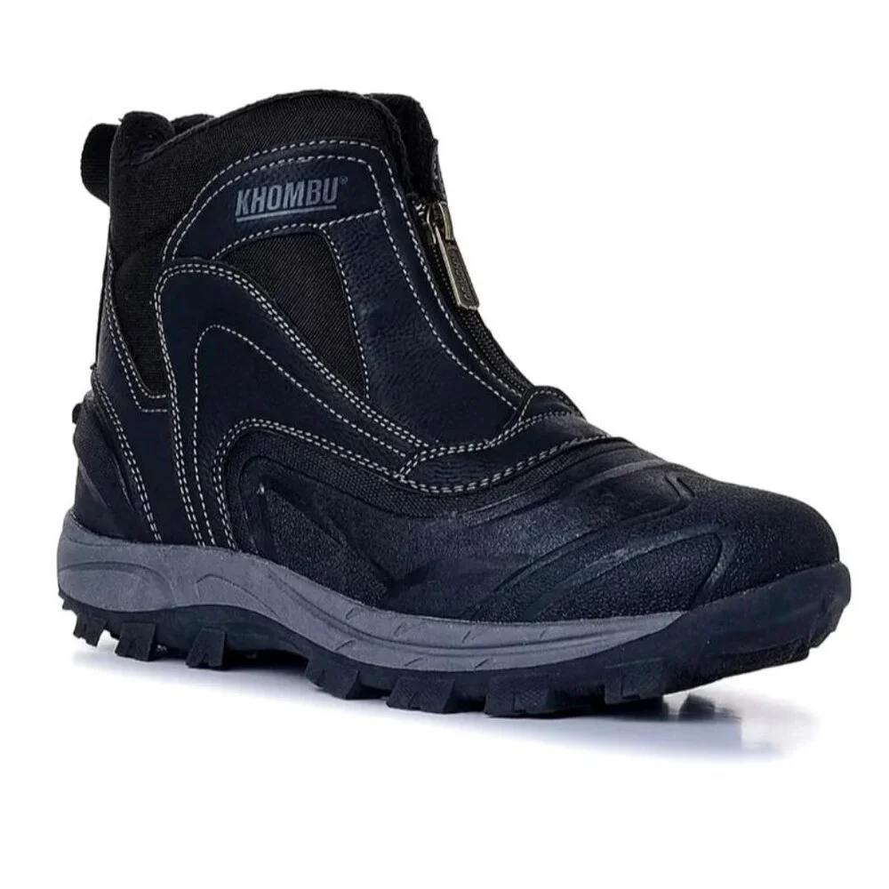 Khombu 10 Boots Men Mason Outdoor Waterproof Rugged Slip-on Winter Snow Shoes